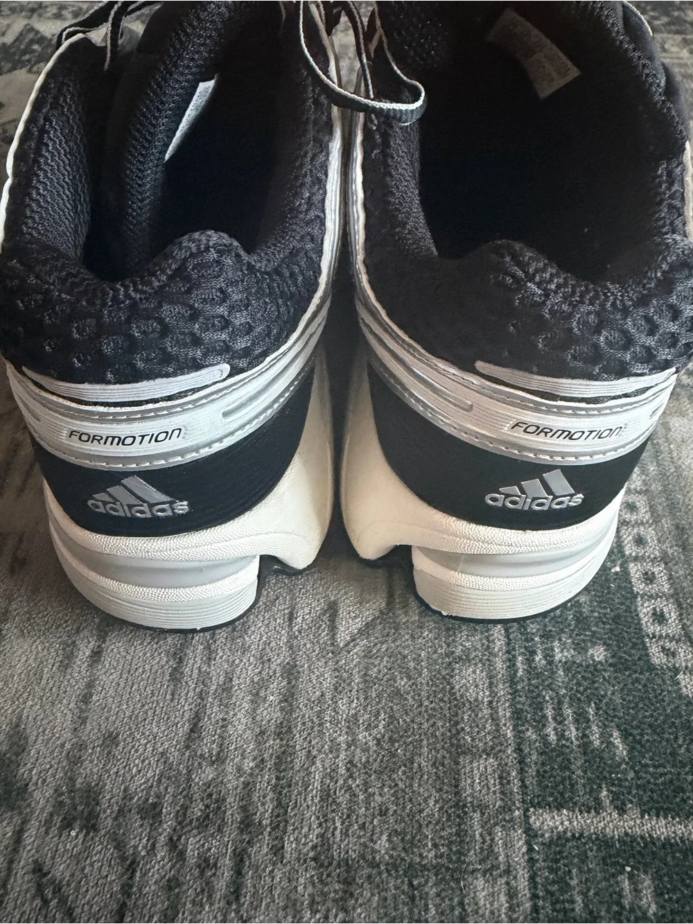 Adidas Adistar Control 5 sneakers black and metallic silver men’s size 11
